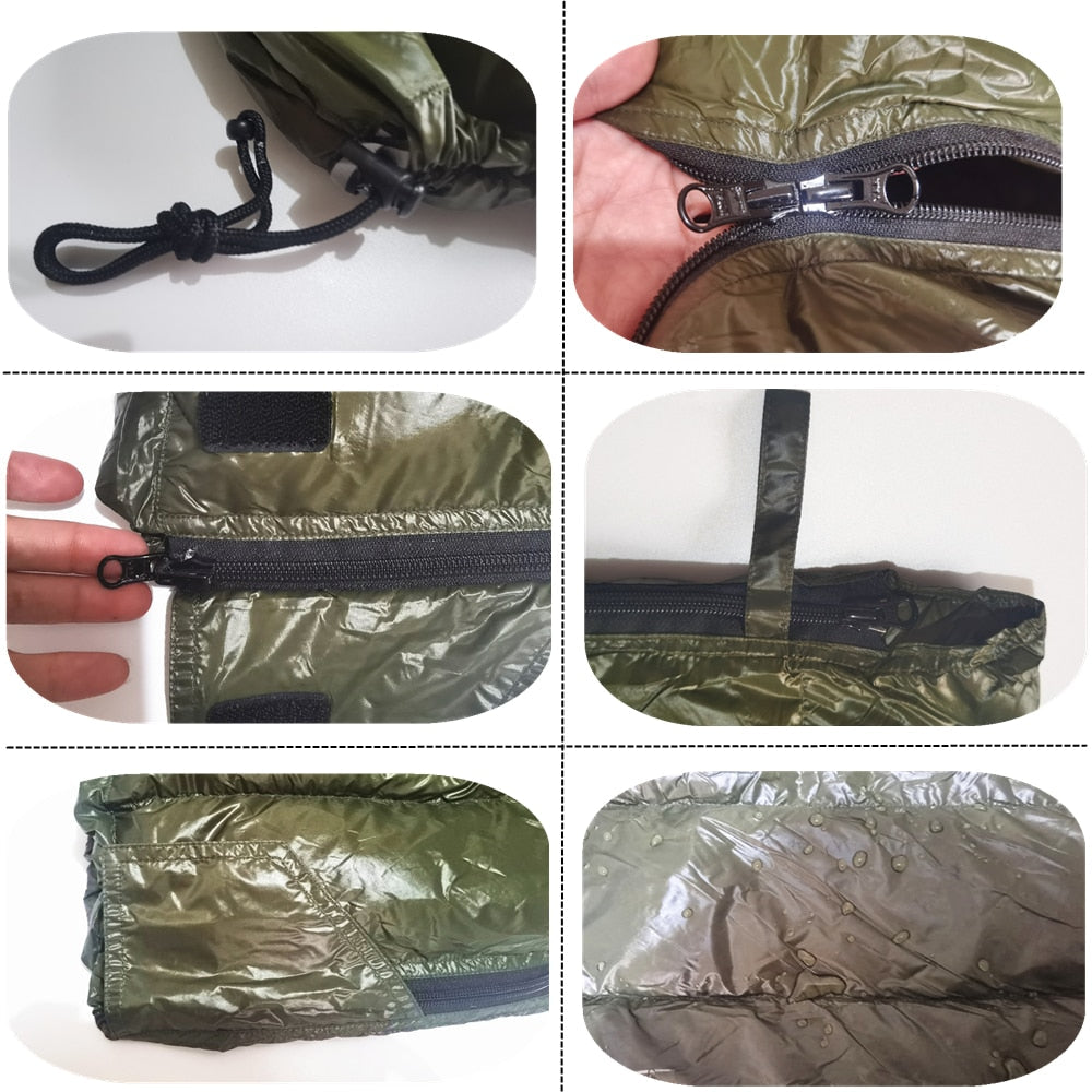 Camping Sleeping Bag 90% Goose Down Adult 200*73cm Envelope Type Ultralight Portable Sliping Down Sleeping Bag 3 Season Warm