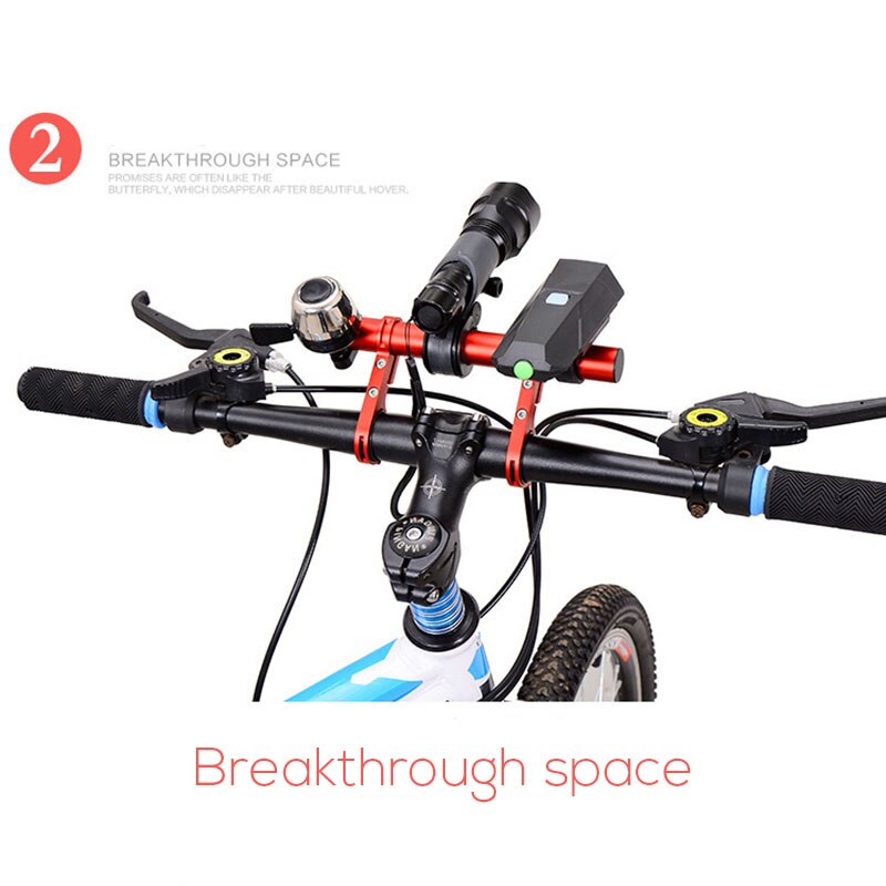 Bicycle Flashlight Holder Handlebar Extender Bike Frame Extension Mount Holder Multi-function Extension Bracket Bike Accessories