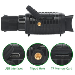 1080P HD Night Vision Monocular, 5X Zoom, Dual-use Telescope, 7-Level Infrared, IP54 Waterproof for Outdoor Hunting