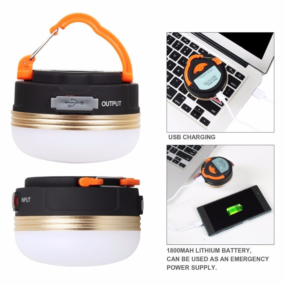 5W LED Camping Lantern Tents lamp Mini Portable Camping Lights Outdoor Hiking Night Hanging lamp USB Rechargeable