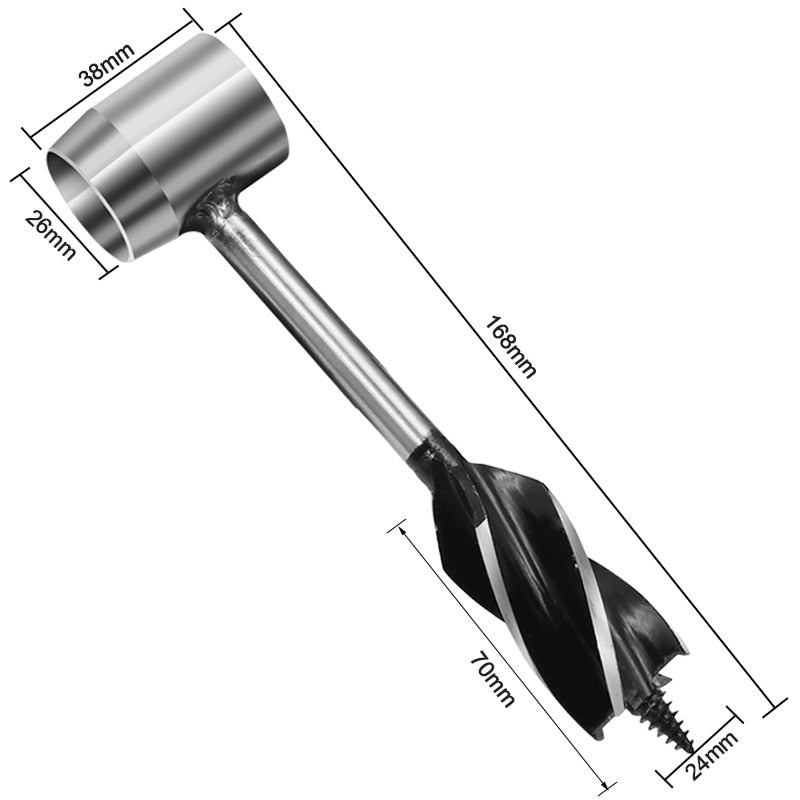 Drill Bits Outdoor Survival Punch Tool Camping Bushcraft Manual Hole Maker Wrench Wood Drill Core Woodworking