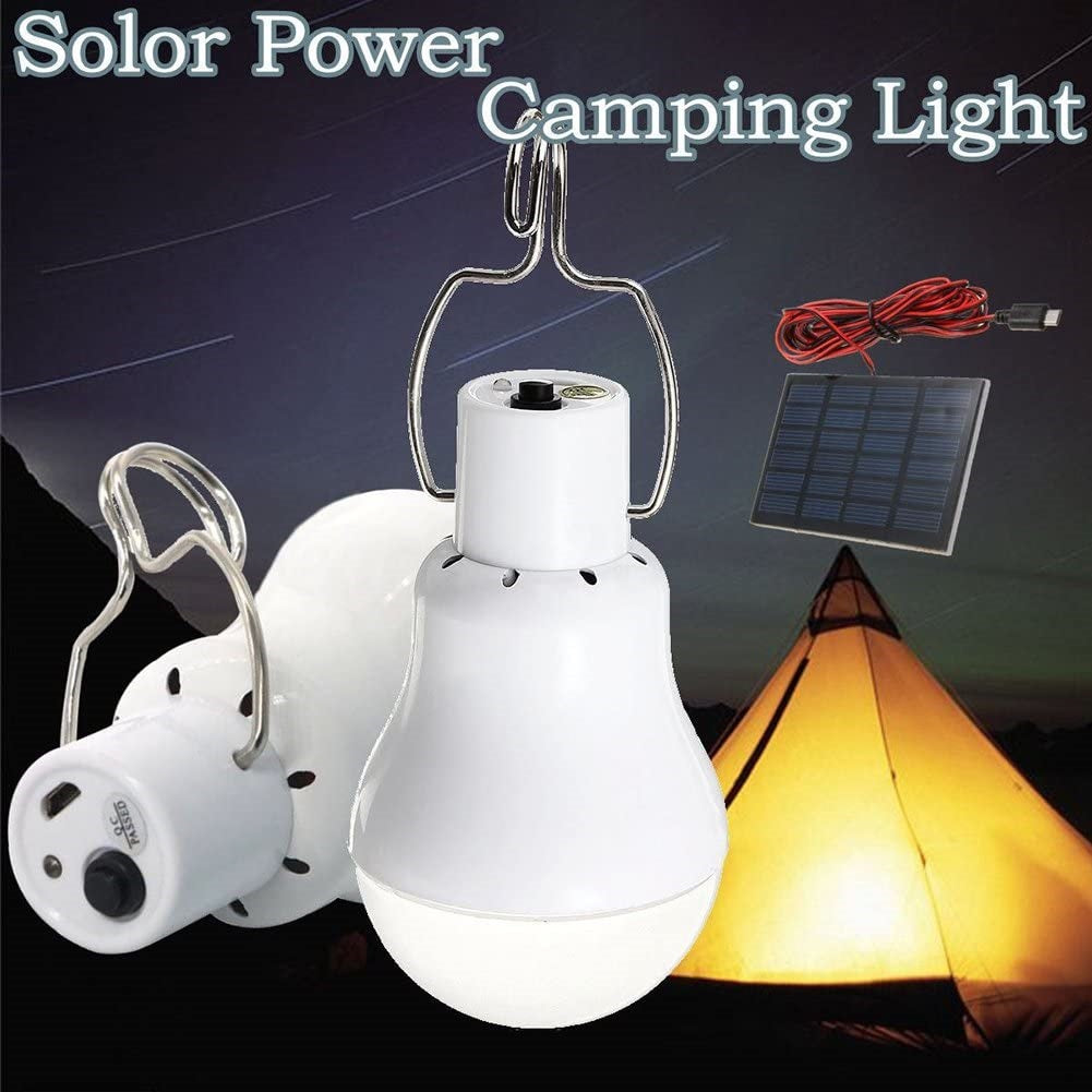 Solar Led Light Bulb Outdoor 15W 5V Emergency Hanging Indoor Portable Sunlight Power Rechargeable Lamp For Bedroom Yard Camping