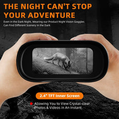 Night Vision Binoculars Night Vision Goggles with 2.4-inch Screen 5x Zoom Adjustable Brightness 1080P HD Video Recording for Outdoor Activities Hunting Wildlife Observation