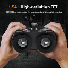 Night Vision Binoculars 7 Levels Infrared Light 5X Zoom Photo/Video Playback Head-Mounted Support Ideal for Outdoor Activities and Wildlife Observation