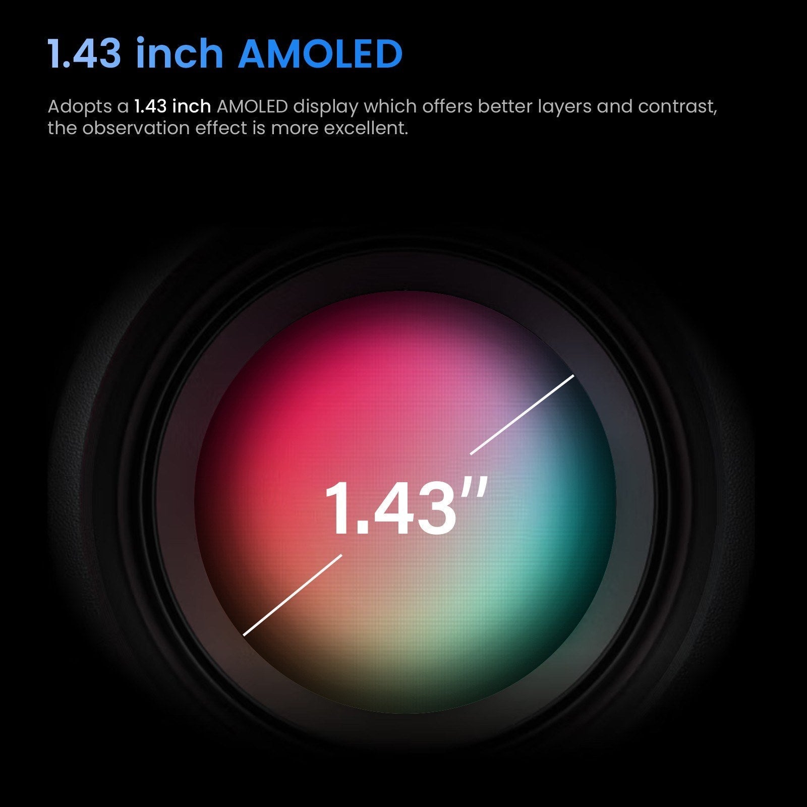 AI Thermal Monocular Thermal Imaging Camera - 8x Digital Zoom, 60Hz AMOLED Display, IP66 Waterproof, Built-in 32GB Storage, WiFi Hotspot/Station for Smartphone Connectivity