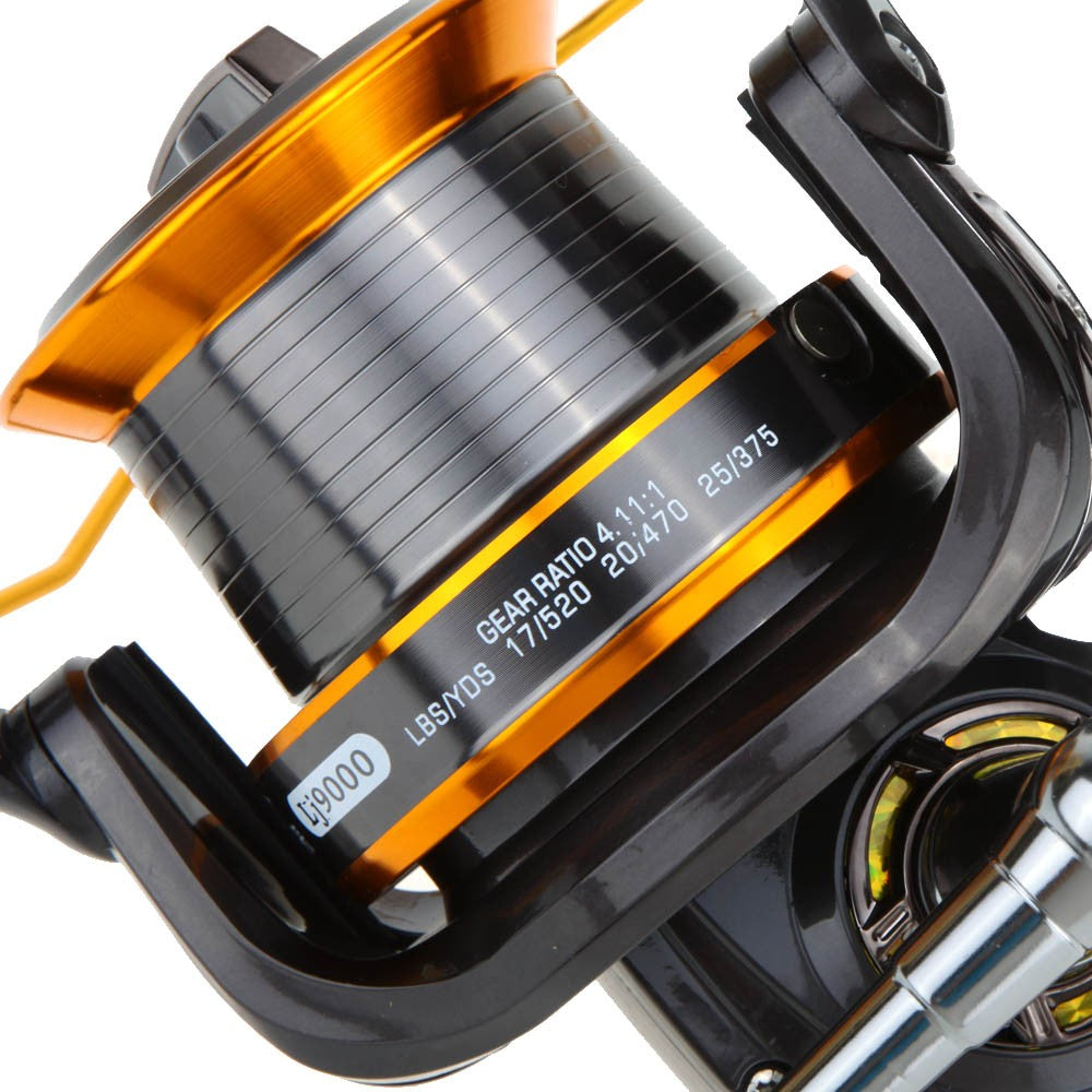 12+1BB 13Ball Bearings Left/Right Interchangeable LJ9000 Super Big Sea Fishing Wheel Metal Spinning Reel High Speed 4.11:1
