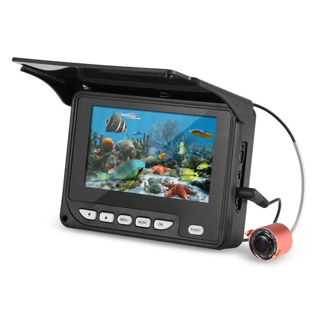 4.3 Inch Portable Underwater Fishing Camera Fish Finder Waterproof Night Vision Ice Boat Fishing Camera 20M Cable with Carry Bag