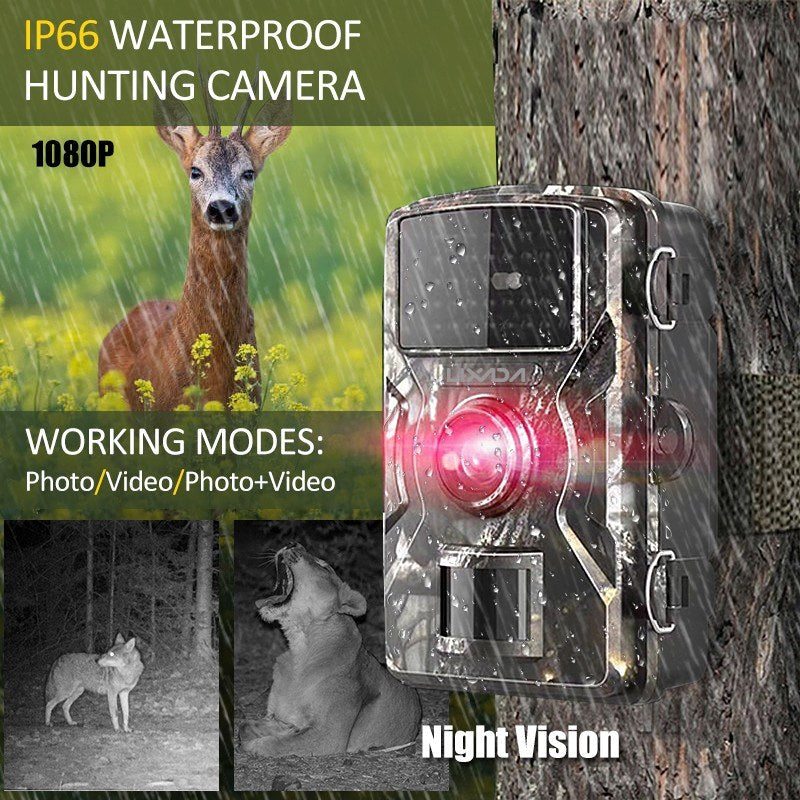 16MP 1080P Wildlife Hunting Trail and Game Camera Motion Activated IP66 Waterproof Infrared Night Vision Hunting Scouting Camera