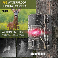 16MP 1080P Wildlife Hunting Trail and Game Camera Motion Activated IP66 Waterproof Infrared Night Vision Hunting Scouting Camera