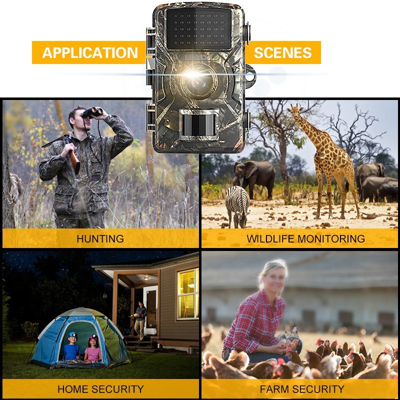 16MP 1080P Wildlife Hunting Trail and Game Camera Motion Activated IP66 Waterproof Infrared Night Vision Hunting Scouting Camera