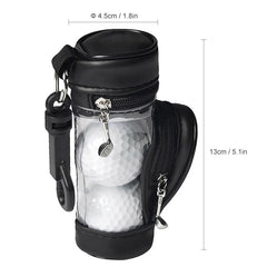 Golf Balls and Tees Pouch Bag Storage Case Holder with 3 Balls and 3 Tees Set