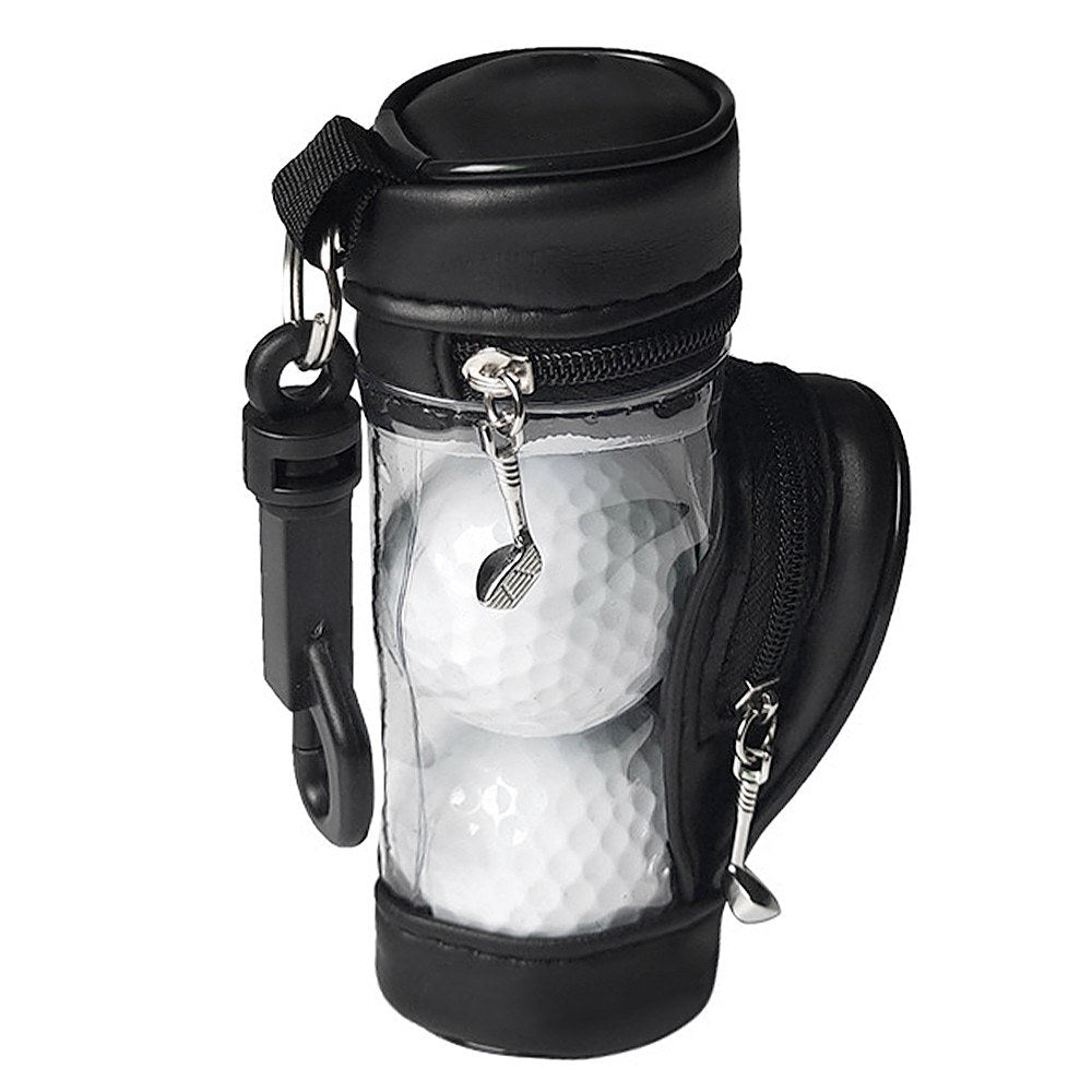 Golf Balls and Tees Pouch Bag Storage Case Holder with 3 Balls and 3 Tees Set