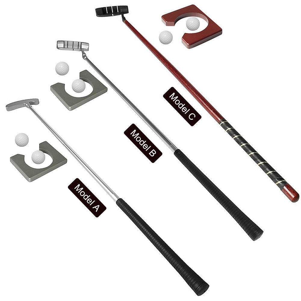 Golf Putting Set with Golf Putter 2 Golf Balls Golf Putting Cup for Travel Indoor Golf Putting Practice Portable Golf Putter Kit Fits for Right Handed
