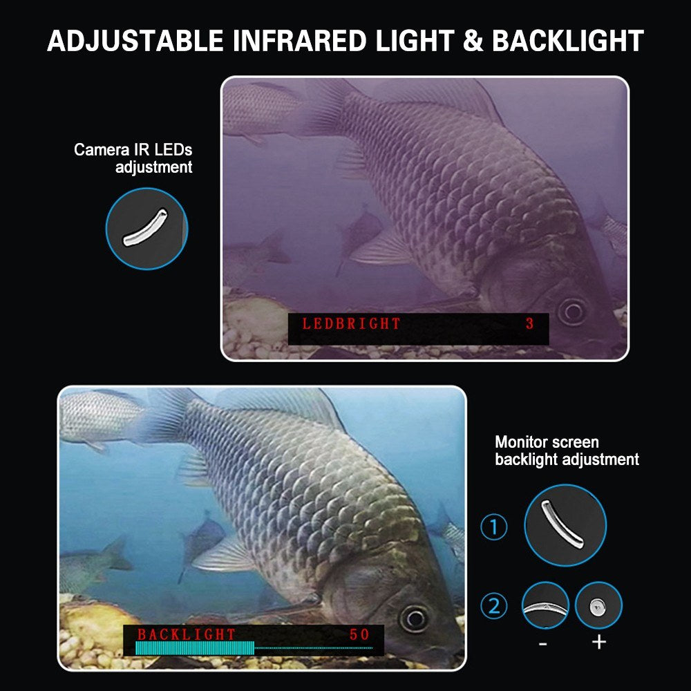 4.3 Inch LCD Display Portable Underwater Fishing Camera Waterproof 720P Fish Finder Camera for Ice Lake Sea Boat Fishing