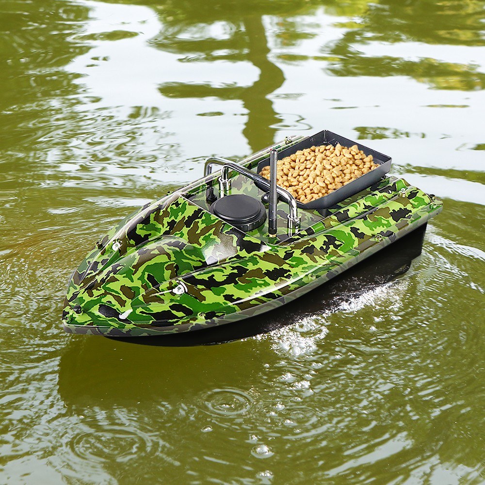 4 Positioning Points GPS Fishing Bait Boat with Single Bait Containers Automatic Bait Boat with Remote Control 3.3lb Load 5200mAh Battery