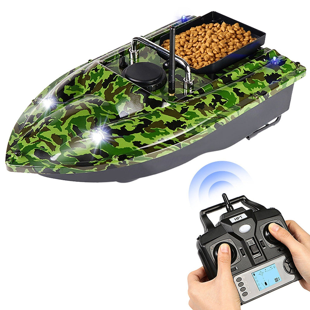 4 Positioning Points GPS Fishing Bait Boat with Single Bait Containers Automatic Bait Boat with Remote Control 3.3lb Load 5200mAh Battery