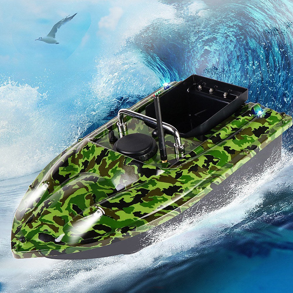 4 Positioning Points GPS Fishing Bait Boat with Single Bait Containers Automatic Bait Boat with Remote Control 3.3lb Load 5200mAh Battery