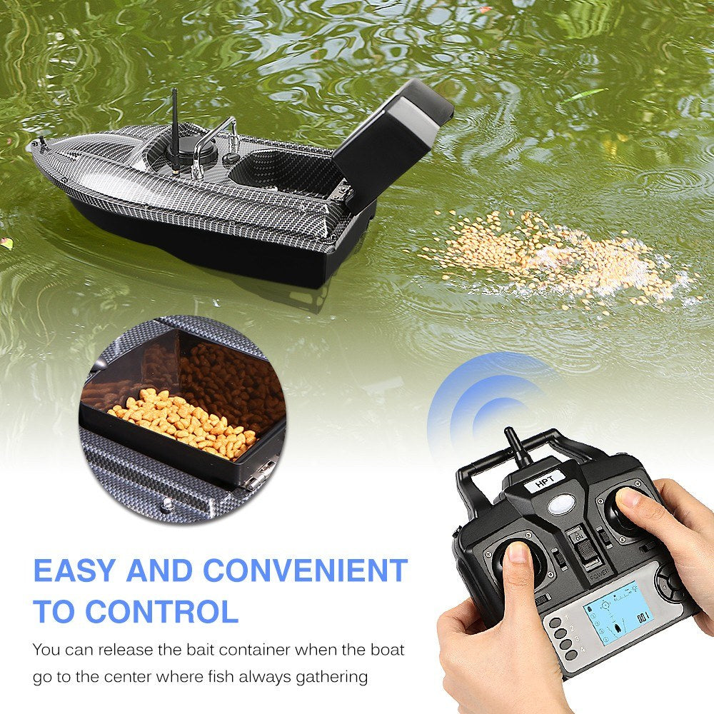 4 Positioning Points GPS Fishing Bait Boat with Single Bait Containers Automatic Bait Boat with Remote Control 3.3lb Load 5200mAh Battery