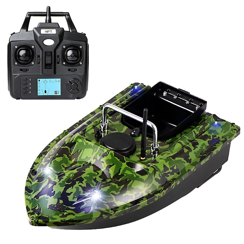 4 Positioning Points GPS Fishing Bait Boat with Single Bait Containers Automatic Bait Boat with Remote Control 3.3lb Load 5200mAh Battery