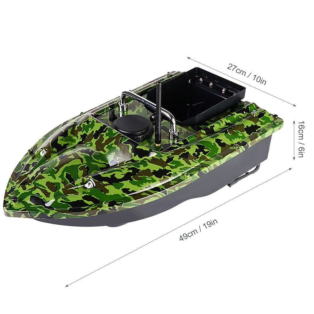 4 Positioning Points GPS Fishing Bait Boat with Single Bait Containers Automatic Bait Boat with Remote Control 3.3lb Load 5200mAh Battery