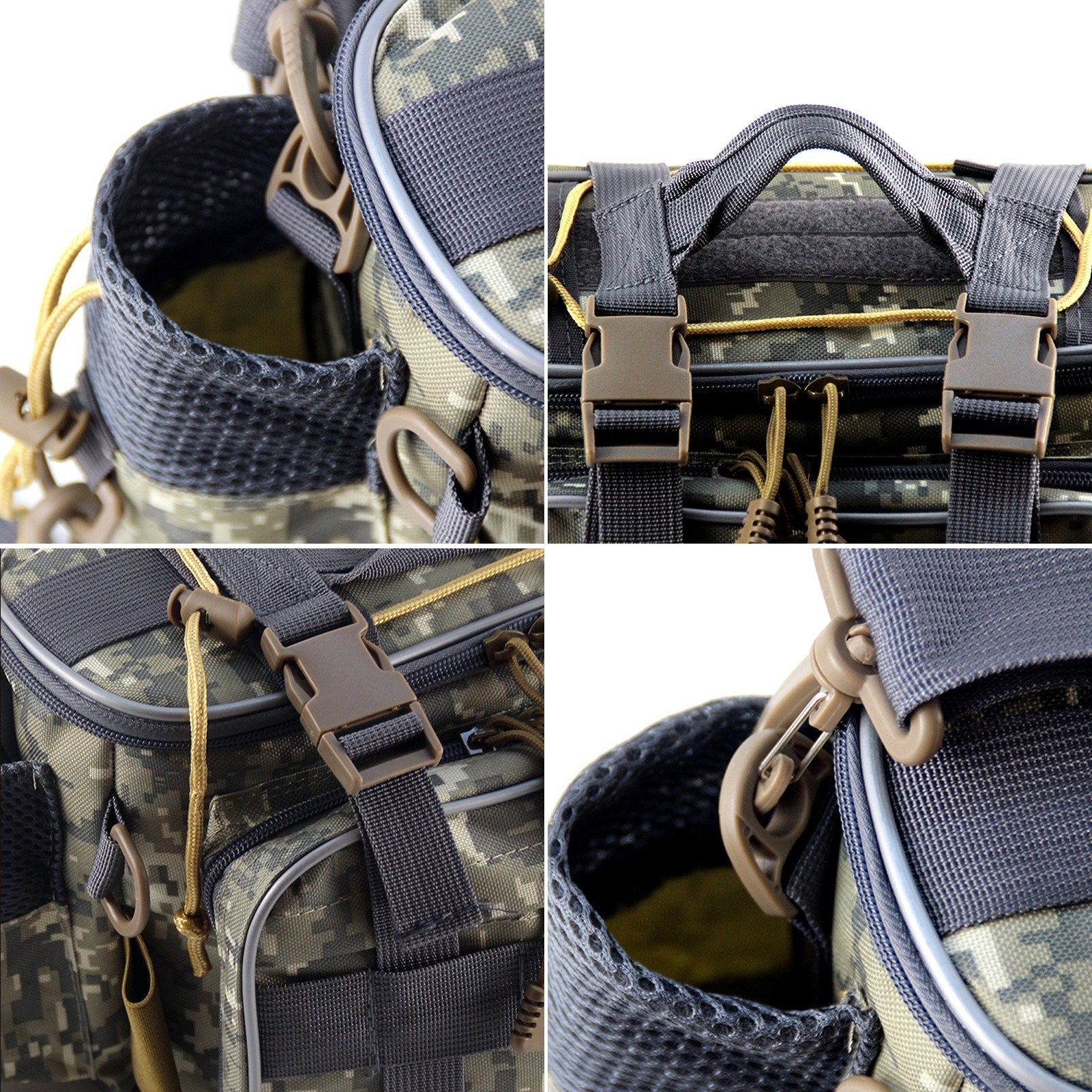 Fishing Tackle Bag Fishing Gear Storage Bag Organizer Waist Bag Messenger Bag Handbag