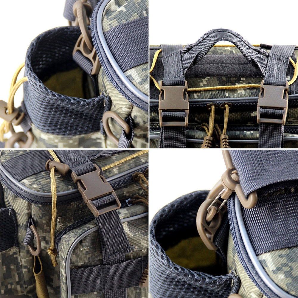 Fishing Tackle Bag Fishing Gear Storage Bag Organizer Waist Bag Messenger Bag Handbag