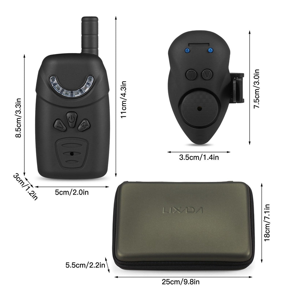 Fishing Bait Alarm Kit Portable & Luminous Digital Alert Set for Enhanced Fishing - Never Miss a Bite