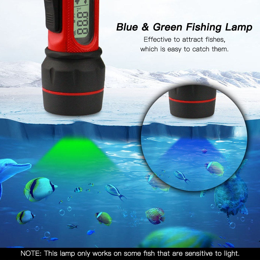 Sonar Ice Fishing Fishfinder with LED Underwater Light