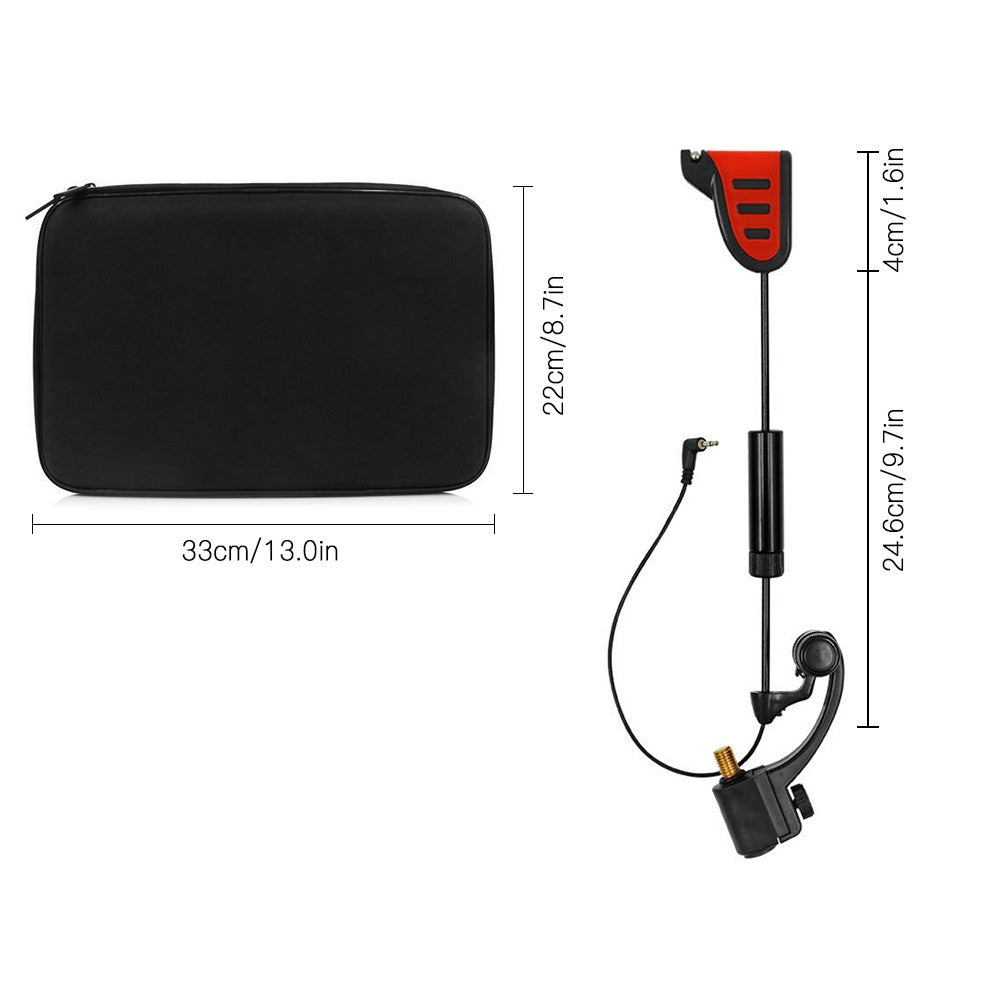 Fishing Swinger Set LED Bite Indicator Illuminated Swinger with Storage Case Fishing Tackle