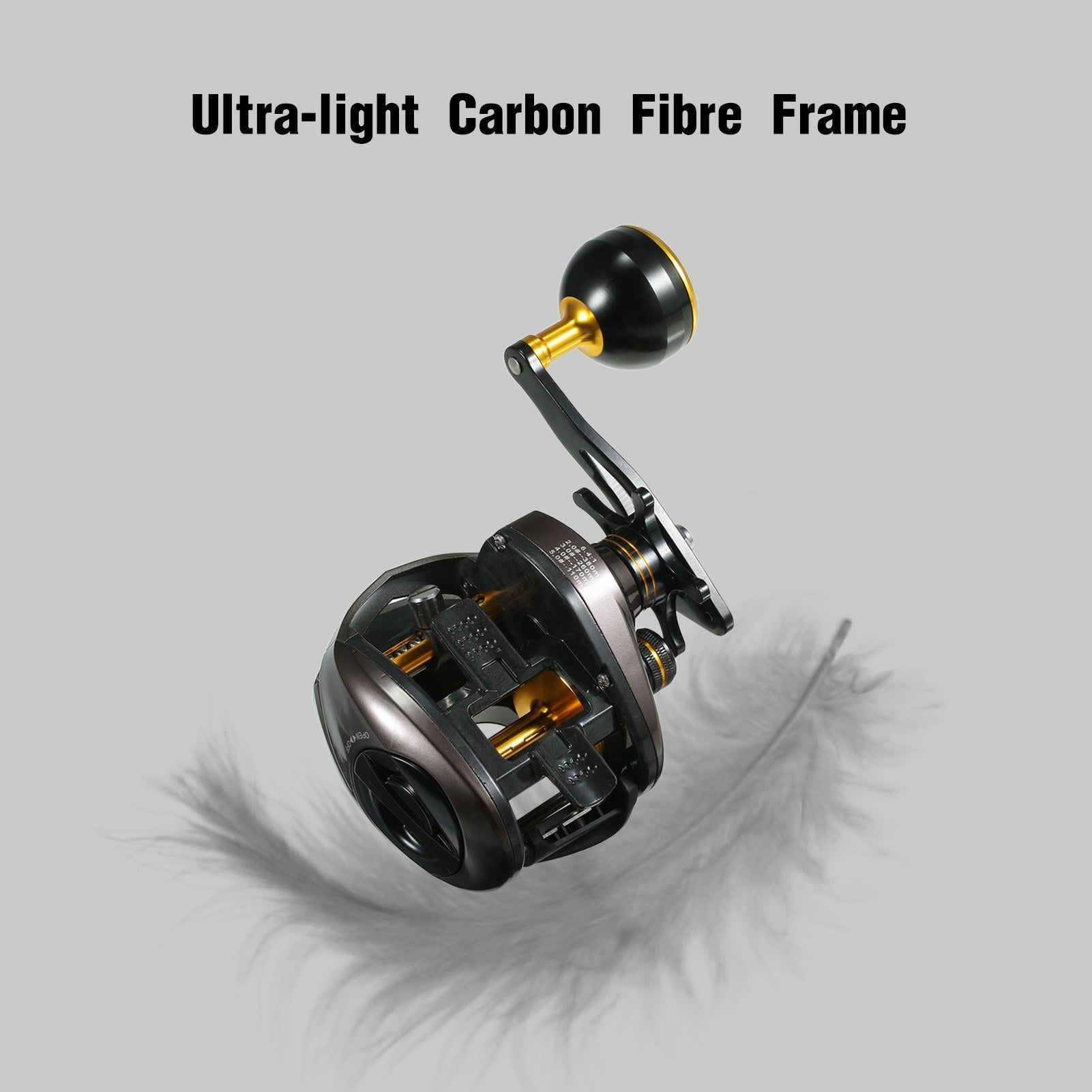 USB Rechargeable Baitcasting Reel: Carbon Fiber, 9+1BB, Electric, Display, High Speed 6.4:1 - Power & Precision