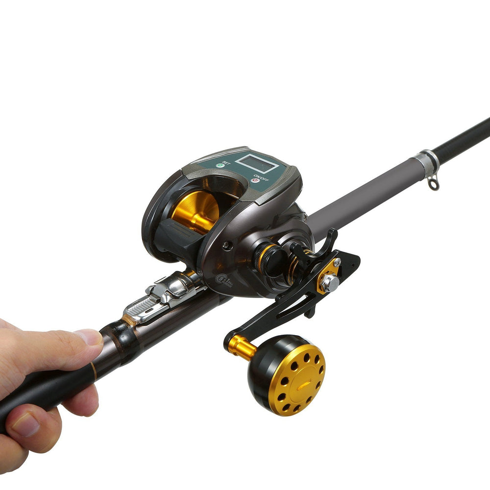 USB Rechargeable Baitcasting Reel: Carbon Fiber, 9+1BB, Electric, Display, High Speed 6.4:1 - Power & Precision