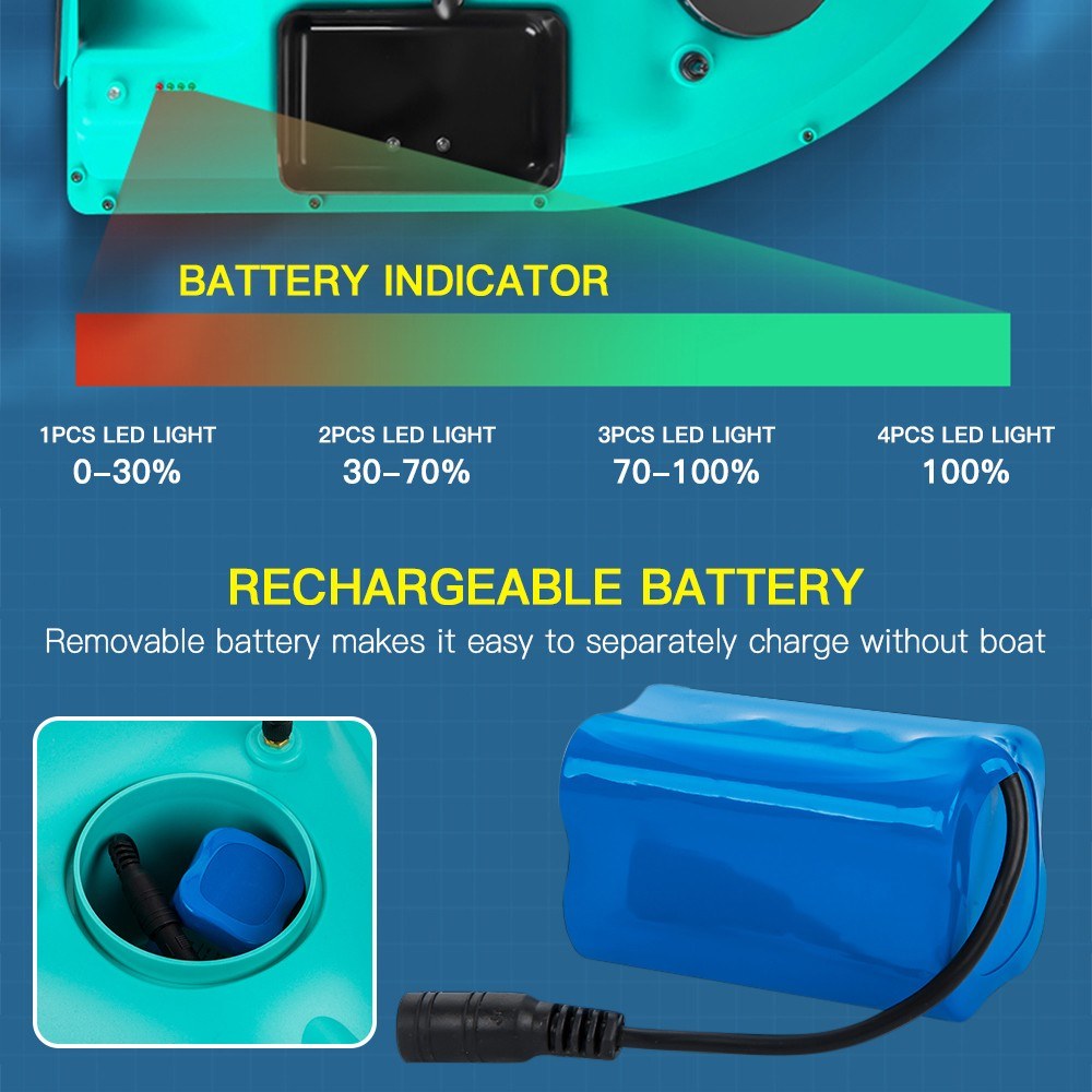 Wireless GPS Fishing Bait Boat 3 Bait Containers Remote Control Bait Boat with 16-points GPS Positioning Function Automatic Return Function