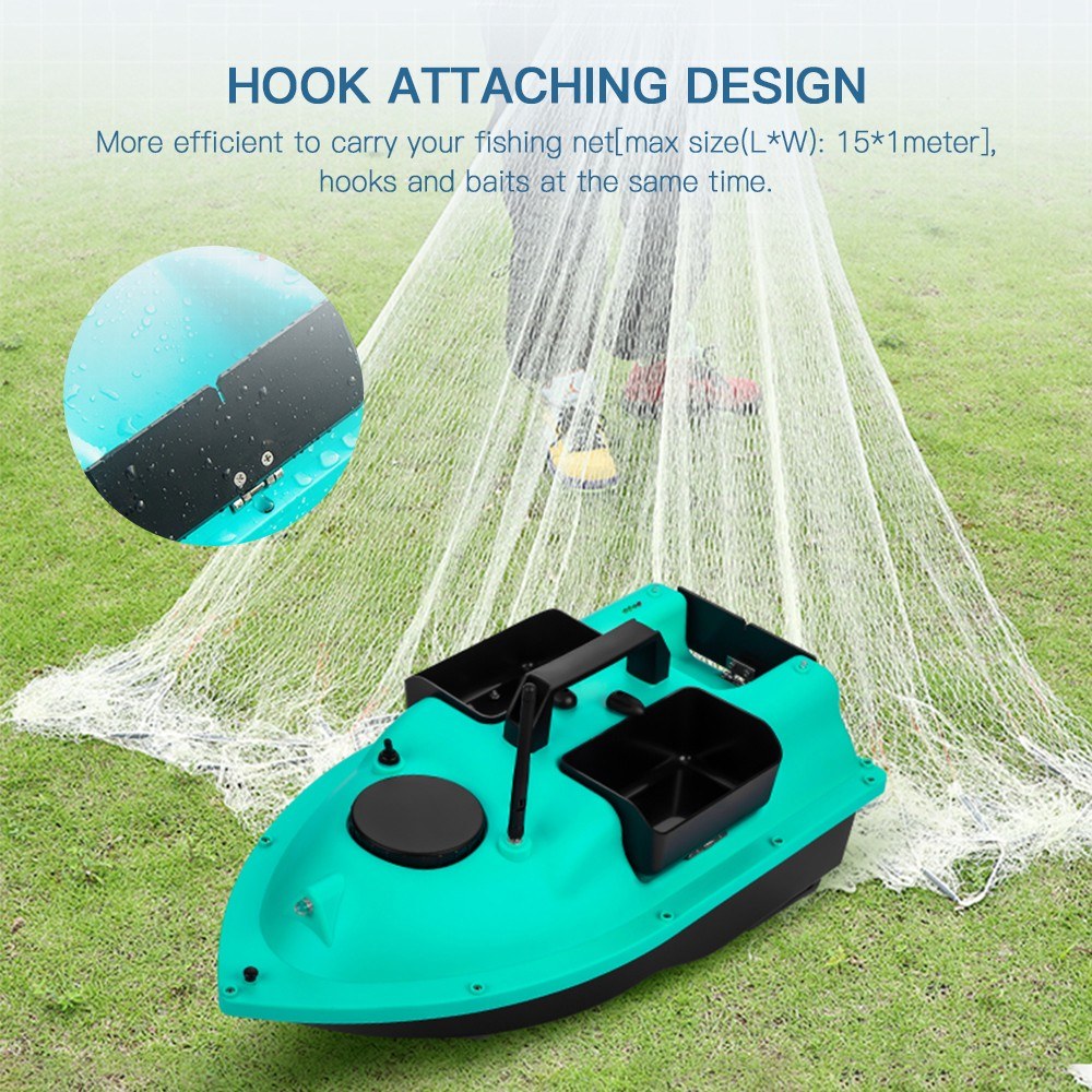 Wireless GPS Fishing Bait Boat 3 Bait Containers Remote Control Bait Boat with 16-points GPS Positioning Function Automatic Return Function