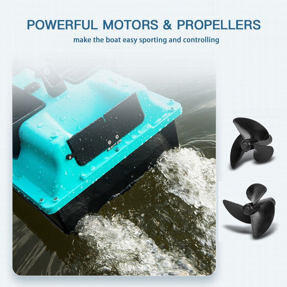 Wireless GPS Fishing Bait Boat 3 Bait Containers Remote Control Bait Boat with 16-points GPS Positioning Function Automatic Return Function