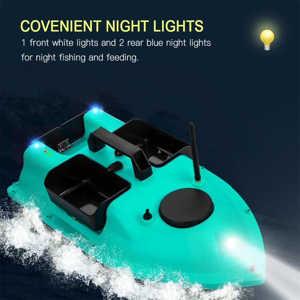 Wireless GPS Fishing Bait Boat 3 Bait Containers Remote Control Bait Boat with 16-points GPS Positioning Function Automatic Return Function