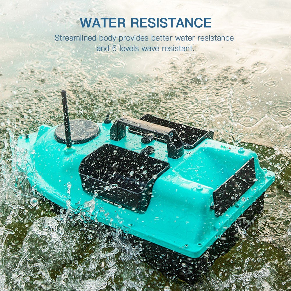 Wireless GPS Fishing Bait Boat 3 Bait Containers Remote Control Bait Boat with 16-points GPS Positioning Function Automatic Return Function
