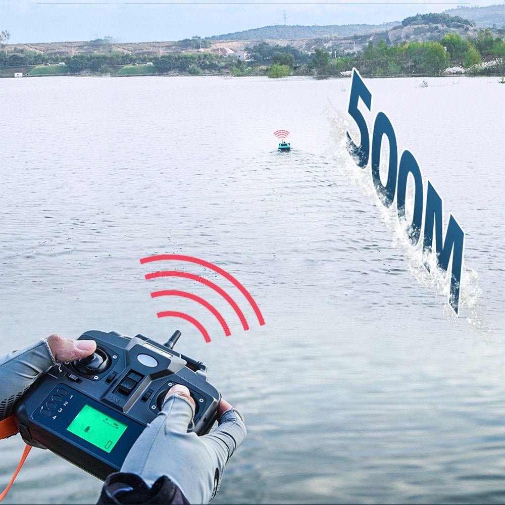 Wireless GPS Fishing Bait Boat 3 Bait Containers Remote Control Bait Boat with 16-points GPS Positioning Function Automatic Return Function