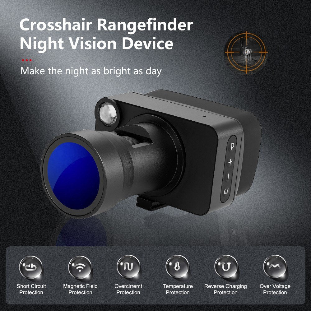 Infrared Night Vision Goggles 3in Display 4K Sensor 5X Digital Optical Zoom 2000MAH Battery 800M Viewing Range Binoculars