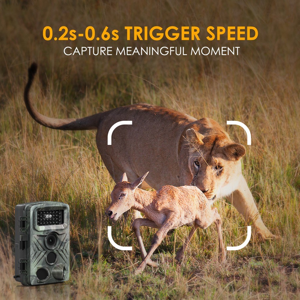 Trail Camera Multi-function Outdoor Huntings Animal Observation House Monitoring Camera IP66 Waterproof with 34 Infrared Lights Camera