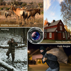 Trail Camera Multi-function Outdoor Huntings Animal Observation House Monitoring Camera IP66 Waterproof with 34 Infrared Lights Camera