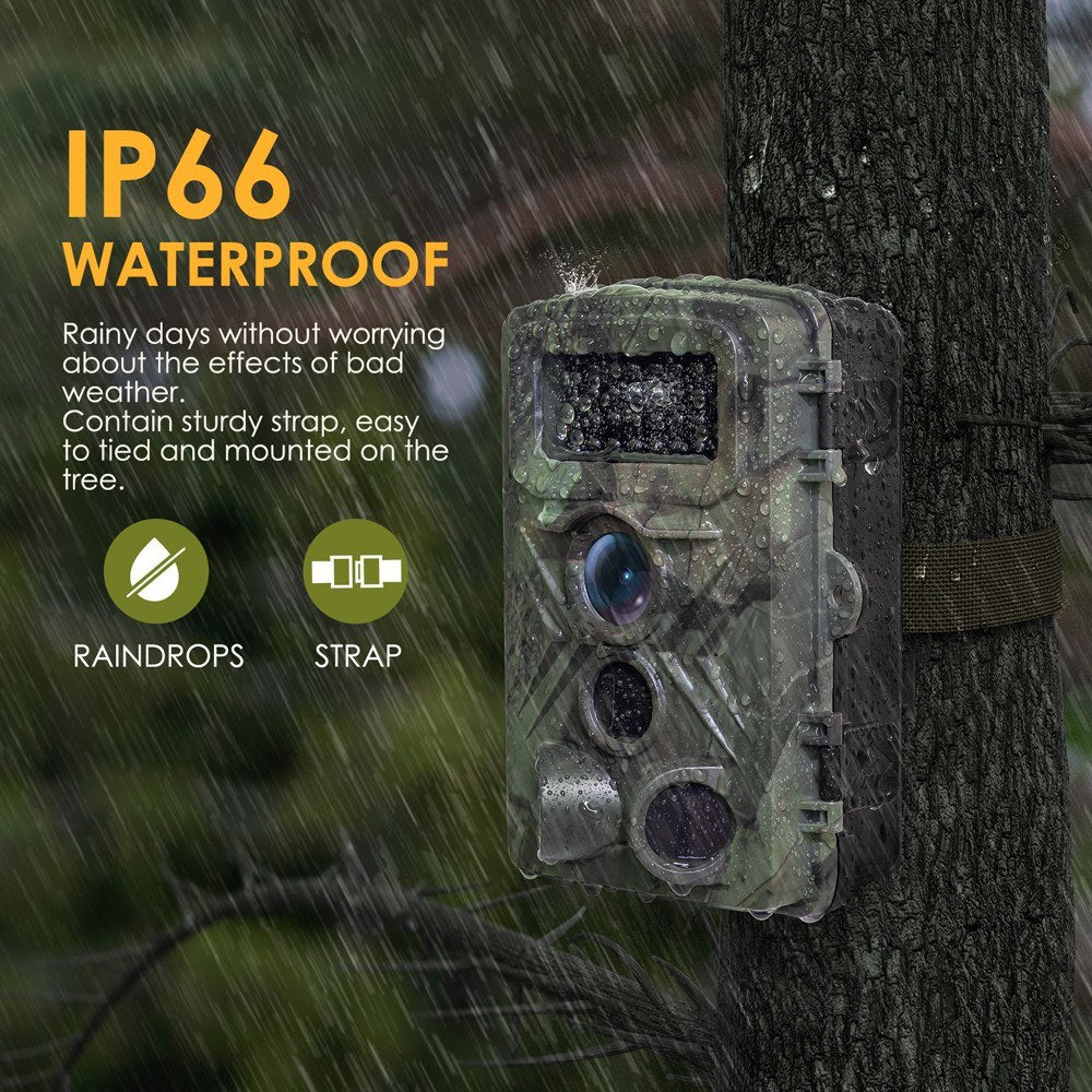 Trail Camera Multi-function Outdoor Huntings Animal Observation House Monitoring Camera IP66 Waterproof with 34 Infrared Lights Camera
