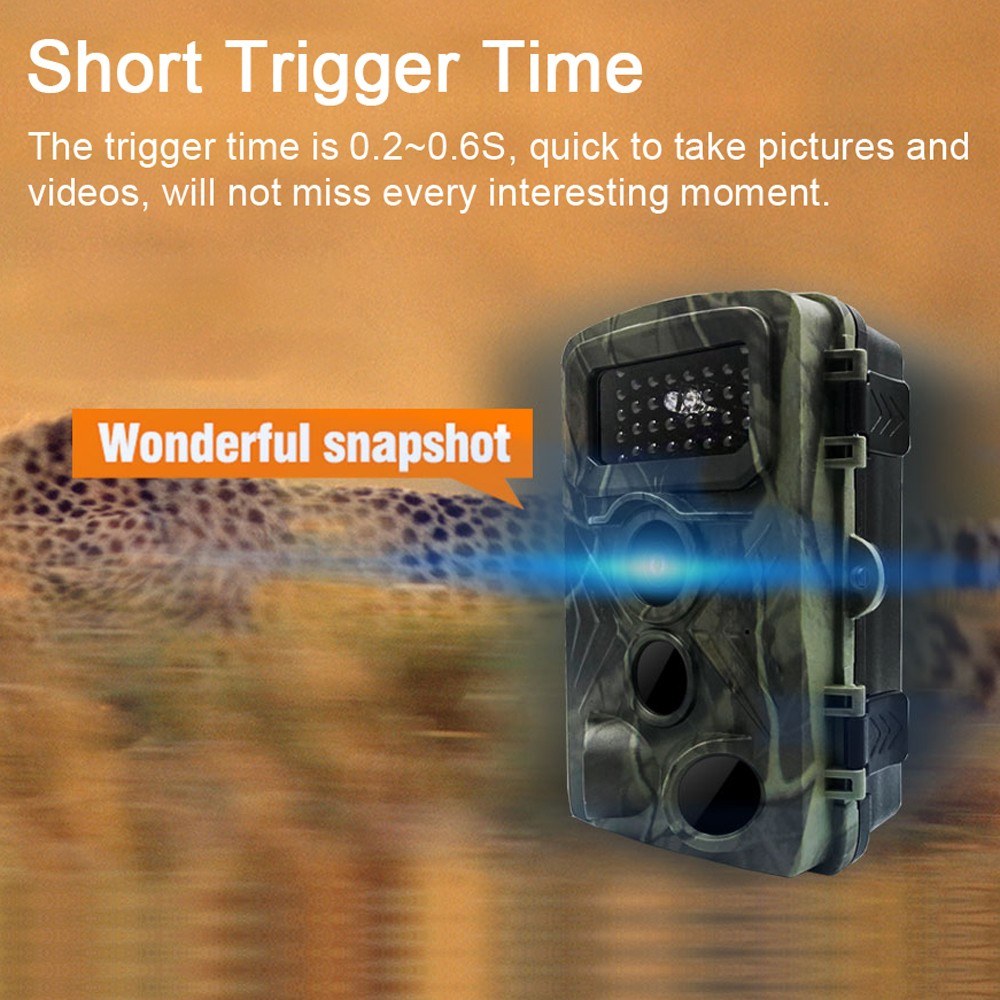 Trail Camera Multi-function Outdoor Huntings Animal Observation House Monitoring Camera IP66 Waterproof with 34 Infrared Lights Camera