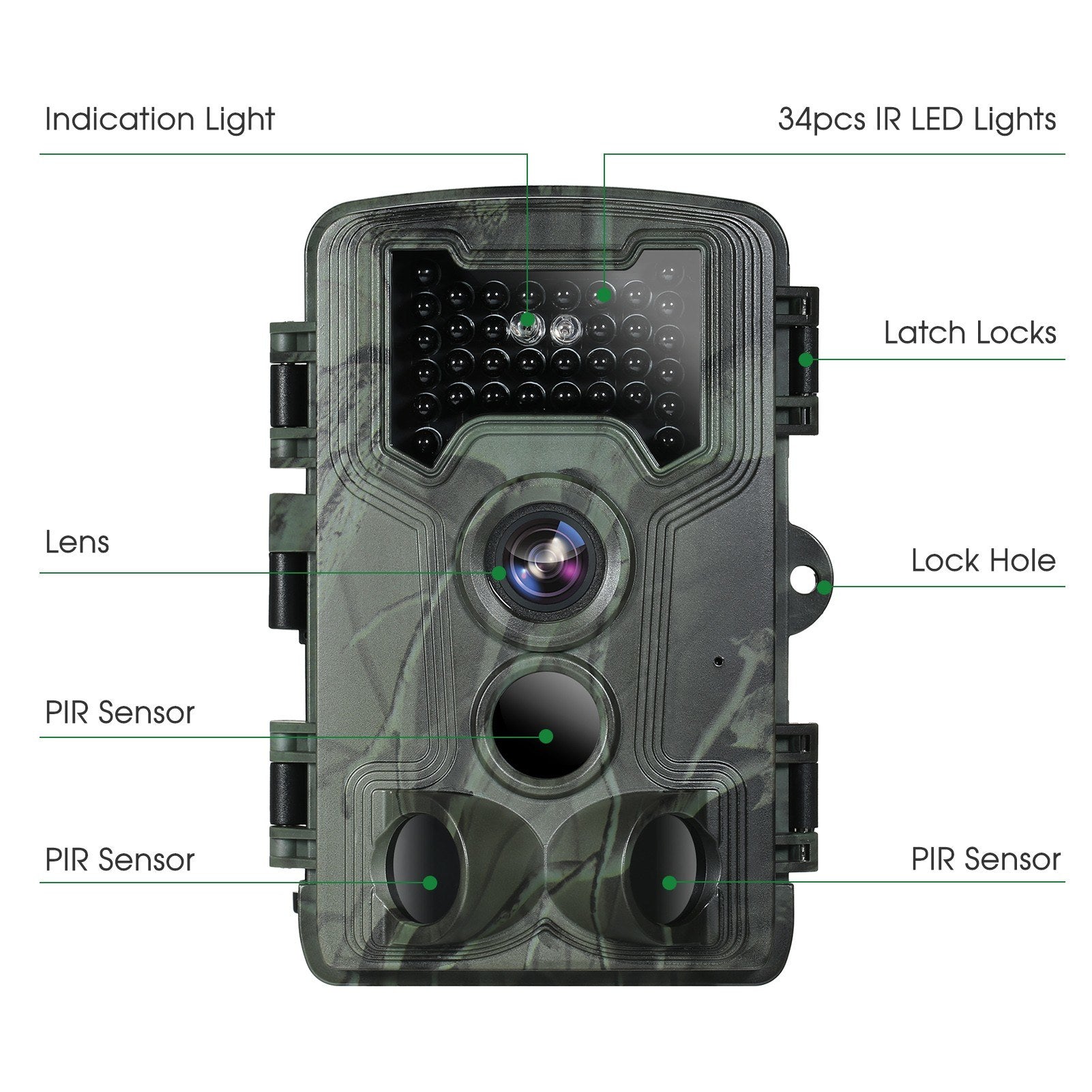 36MP 1080P Night Vision Trail Camera Waterproof Infrared Motion Camera