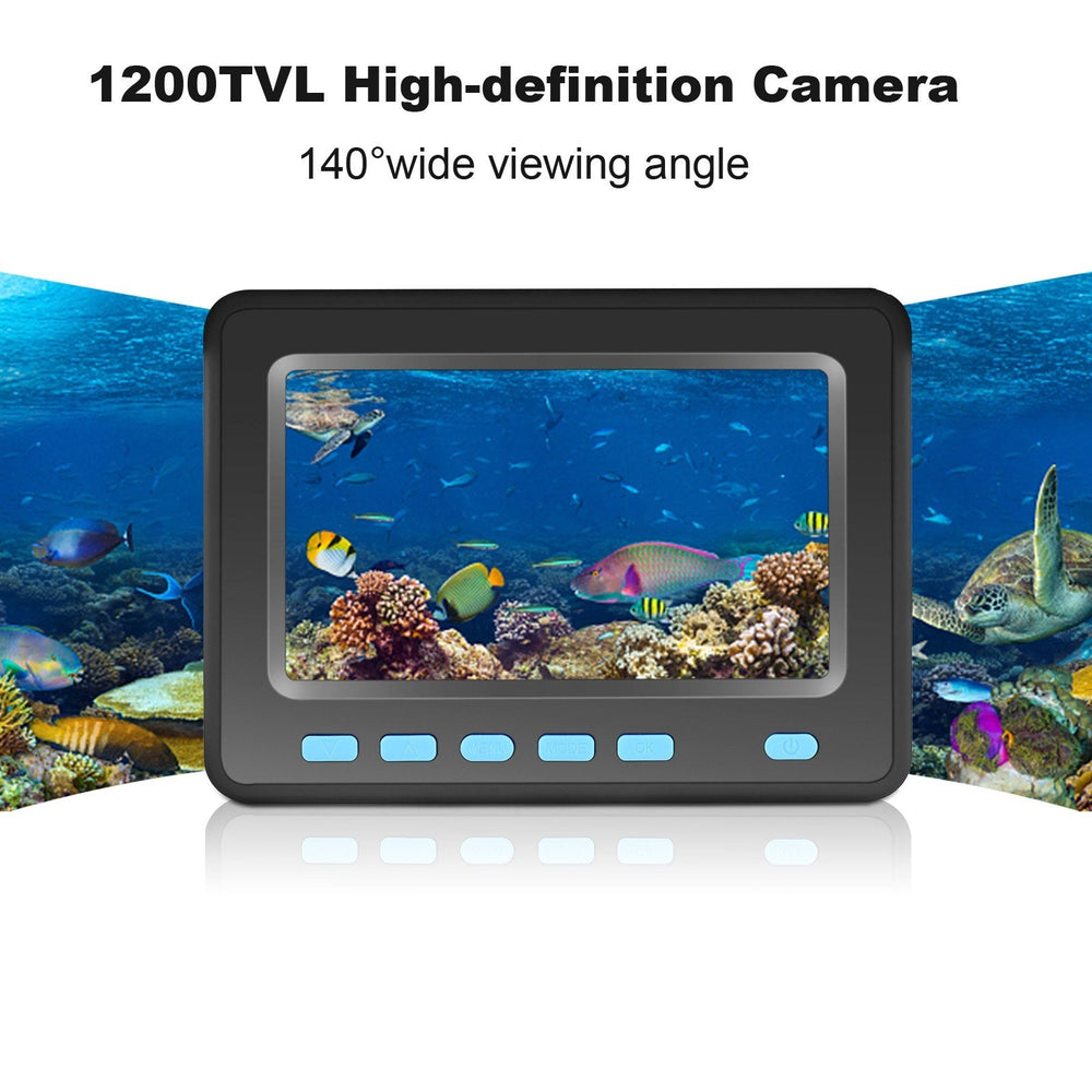 20M/30M 1200TVL Underwater Fishing Camera Fish Finder 4.3'' LCD Monitor 8PCS IR LED Night Vision Camera for Ice Boat Fishing