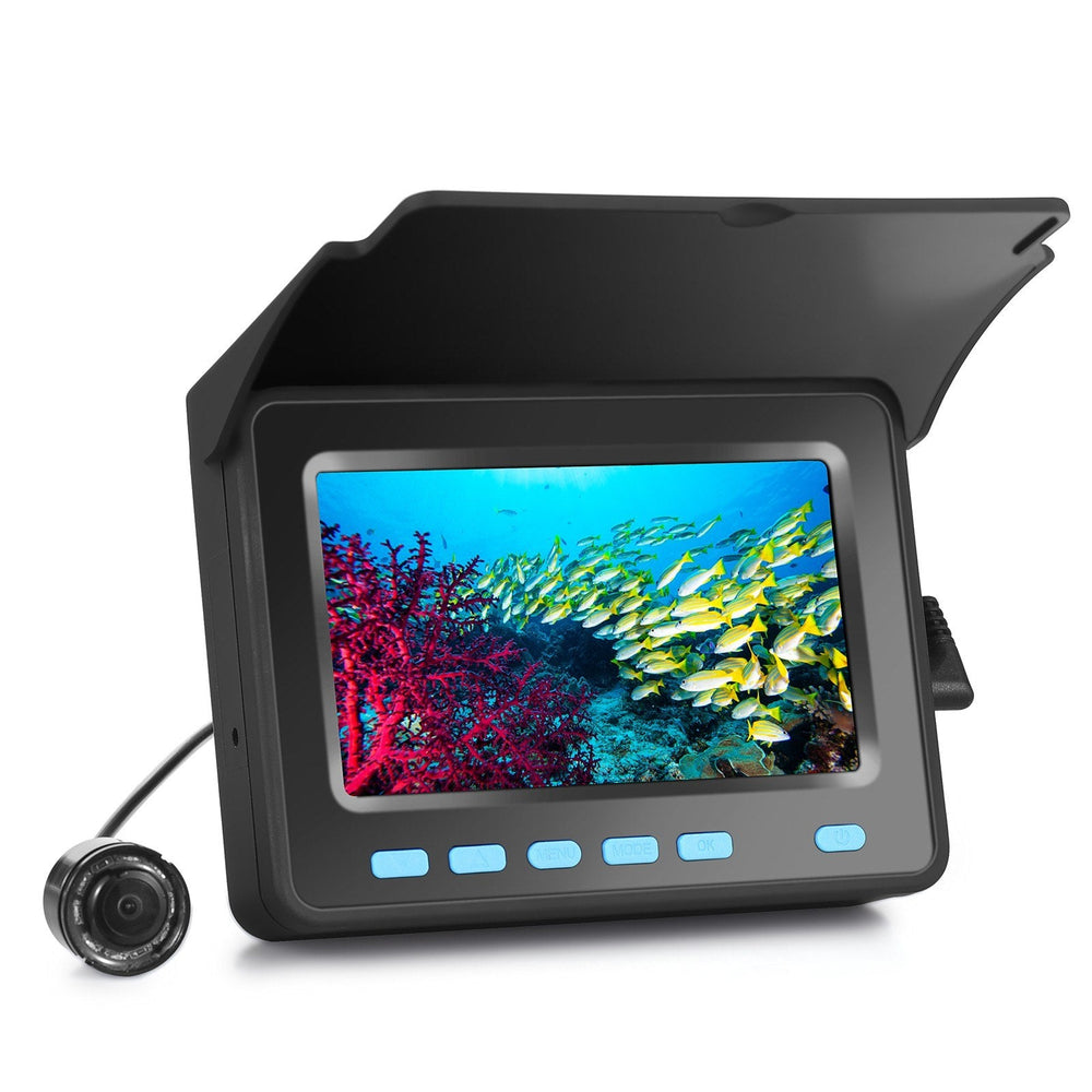20M/30M 1200TVL Underwater Fishing Camera Fish Finder 4.3'' LCD Monitor 8PCS IR LED Night Vision Camera for Ice Boat Fishing