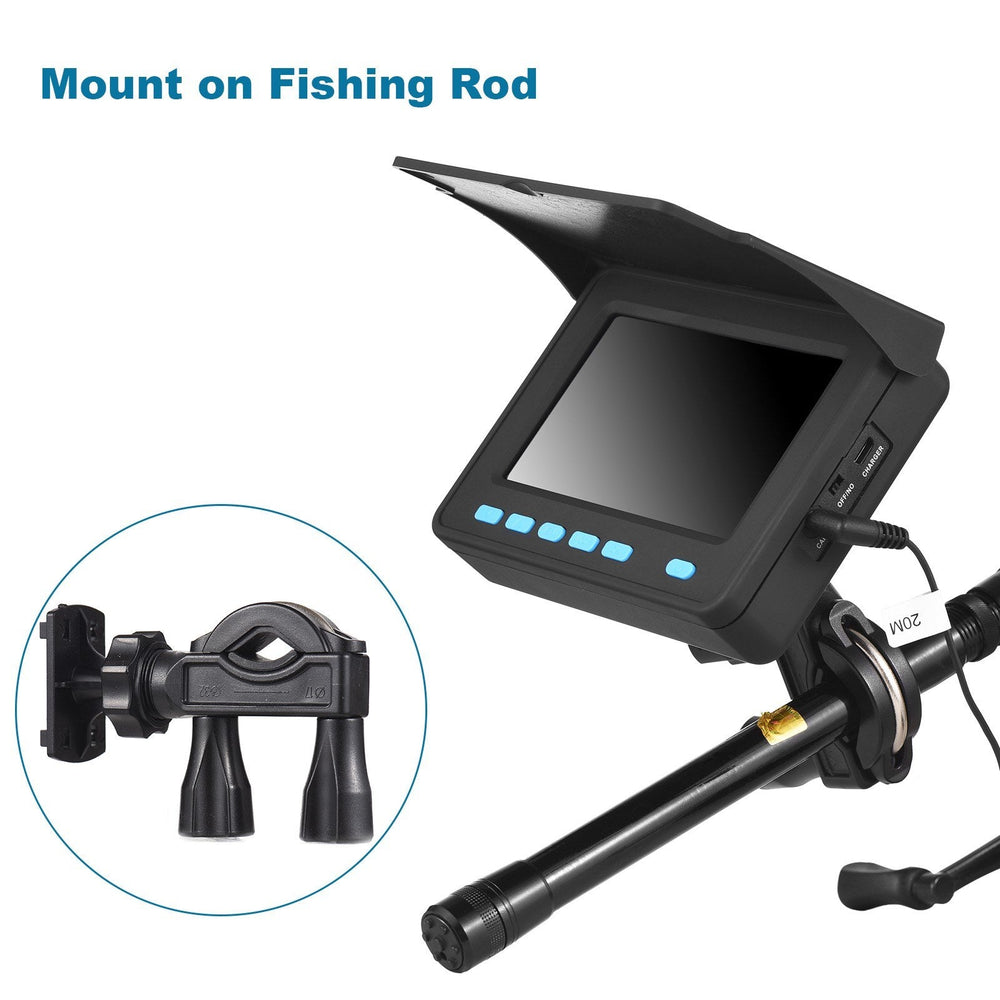 20M/30M 1200TVL Underwater Fishing Camera Fish Finder 4.3'' LCD Monitor 8PCS IR LED Night Vision Camera for Ice Boat Fishing