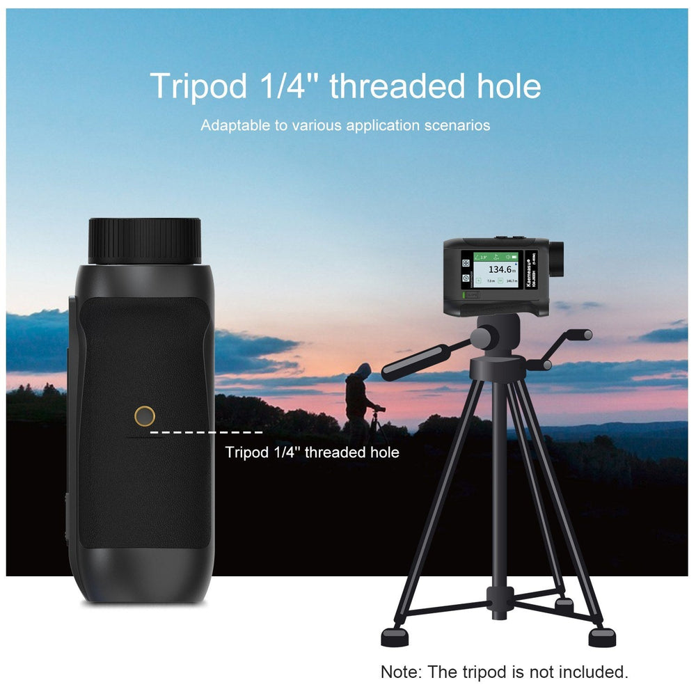 Golf Rangefinder Distance Meter with LCD Touch Screen 6.5X Magnification USB Rechargeable Range Finder with Speaker Slope Function Flagpole Locking