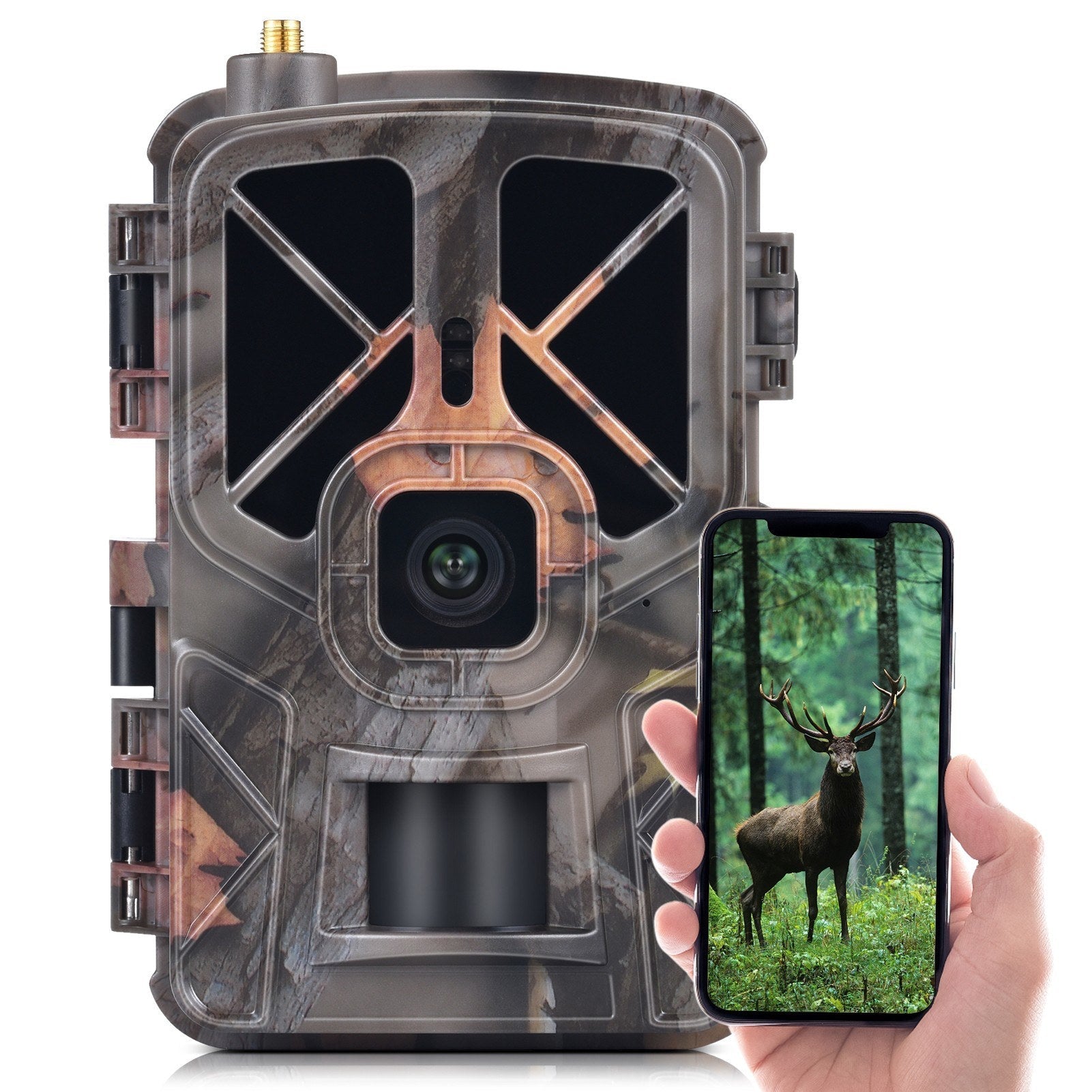 4G/LTE Hunting Camera Wireless 30MP Trail and Game Camera Outdoor Infrared Night Vision Wildlife Animal Scouting Farm Security Camera
