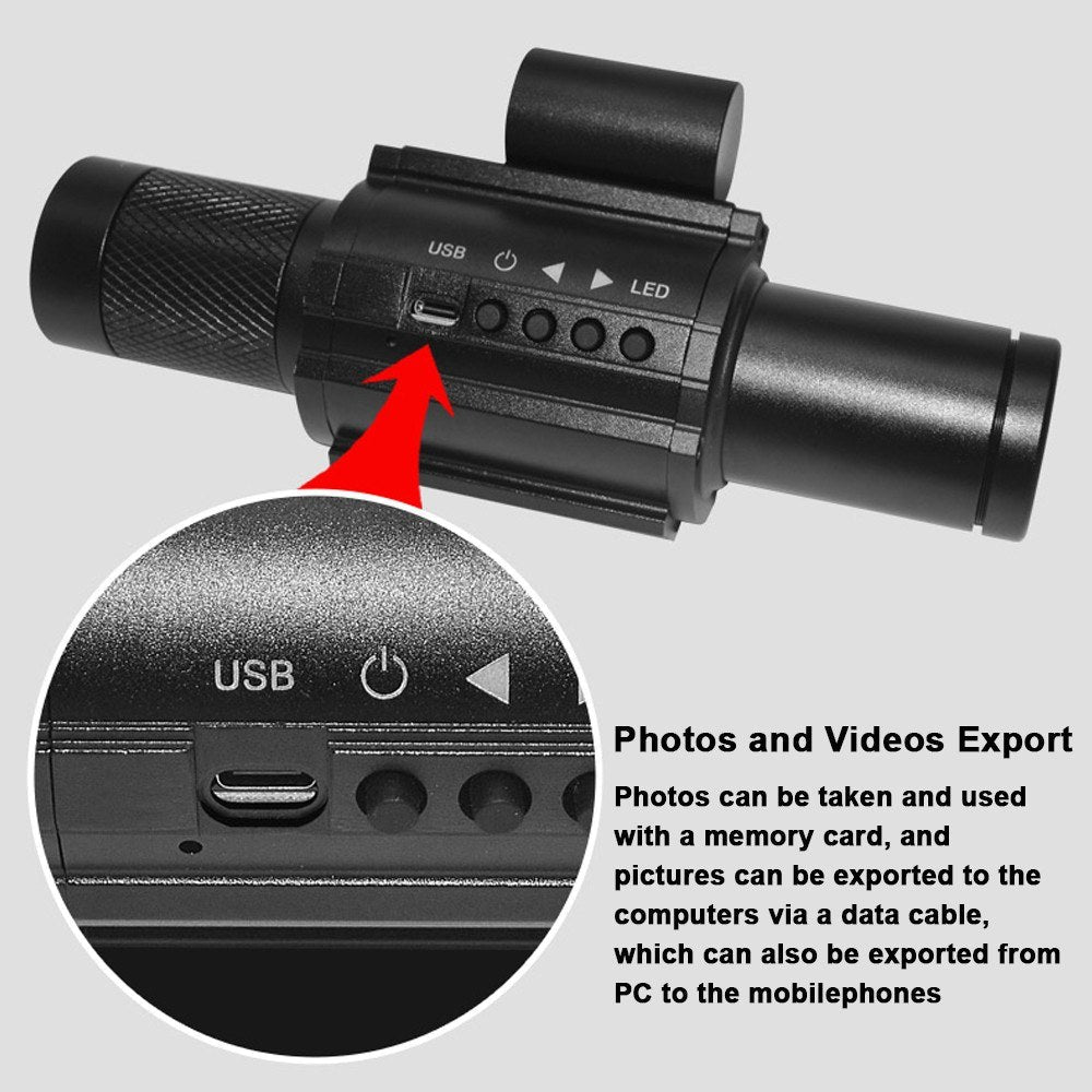 Portable Monocular Night-Visions Sight Device Day Night Use Telescopes 1.54inch Display Photo Taking Video Recording Infrared Digital Video Camera for Fishing Boating Wildlife Observation
