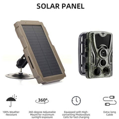 Solar Panel Kit 3000mAh 6V-12V Rechargeable Solar Charger for Hunting Camera